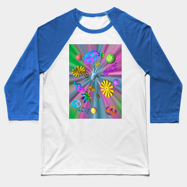 Groovy Poster Baseball T-Shirt by rturnbow